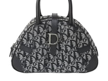 画像をギャラリービューアに読み込む, 新品同様 Christian Dior クリスチャンディオール ダブルサドル ハンドバッグ PZ 1012 トロッター柄 ブラック ガリアーノ期 中古 4b002478