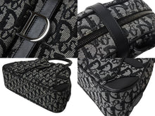 画像をギャラリービューアに読み込む, 新品同様 Christian Dior クリスチャンディオール ダブルサドル ハンドバッグ PZ 1012 トロッター柄 ブラック ガリアーノ期 中古 4b002478