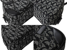 画像をギャラリービューアに読み込む, 新品同様 Christian Dior クリスチャンディオール ダブルサドル ハンドバッグ PZ 1012 トロッター柄 ブラック ガリアーノ期 中古 4b002478