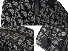 画像をギャラリービューアに読み込む, 新品同様 Christian Dior クリスチャンディオール ダブルサドル ハンドバッグ PZ 1012 トロッター柄 ブラック ガリアーノ期 中古 4b002478