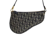 画像をギャラリービューアに読み込む, 極美品 Christian Dior クリスチャンディオール トロッター サドルバッグ ワンショルダーバッグ サドルポーチ ネイビー 中古 4b002479