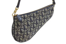 画像をギャラリービューアに読み込む, 極美品 Christian Dior クリスチャンディオール トロッター サドルバッグ ワンショルダーバッグ サドルポーチ ネイビー 中古 4b002479