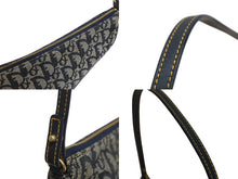 画像をギャラリービューアに読み込む, 極美品 Christian Dior クリスチャンディオール トロッター サドルバッグ ワンショルダーバッグ サドルポーチ ネイビー 中古 4b002479