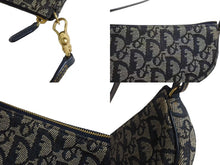 画像をギャラリービューアに読み込む, 極美品 Christian Dior クリスチャンディオール トロッター サドルバッグ ワンショルダーバッグ サドルポーチ ネイビー 中古 4b002479