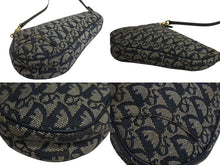 画像をギャラリービューアに読み込む, 極美品 Christian Dior クリスチャンディオール トロッター サドルバッグ ワンショルダーバッグ サドルポーチ ネイビー 中古 4b002479