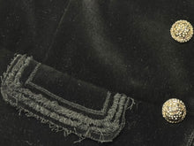 画像をギャラリービューアに読み込む, CHANEL シャネル ダブルジャケット メンズ ブラック P38249V15297 ココマーク装飾 ベルベット サイズ50 94305 美品 中古 4b002480