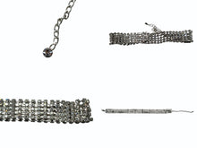 画像をギャラリービューアに読み込む, DOLCE&amp;GABBANA ドルチェアンドガッバーナ ベラインストーン ベルト チョーカー セット 04A1AW8 シルバー クリア メタル 美品 中古 4b002490