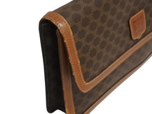 画像をギャラリービューアに読み込む, CELINE セリーヌ クラッチバック バック マカダム ブラウン ヴィンテージ PVC レザー 茶色 鞄 良品 中古 4b002495