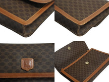 画像をギャラリービューアに読み込む, CELINE セリーヌ クラッチバック バック マカダム ブラウン ヴィンテージ PVC レザー 茶色 鞄 良品 中古 4b002495