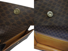 画像をギャラリービューアに読み込む, CELINE セリーヌ クラッチバック バック マカダム ブラウン ヴィンテージ PVC レザー 茶色 鞄 良品 中古 4b002495
