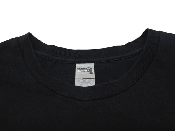 極美品 WAGYU MAFIA 和牛マフィア 堀江貴文 プリント 半袖Ｔシャツ GILDANボディ コットン ブラック サイズXL 中古 4b002501