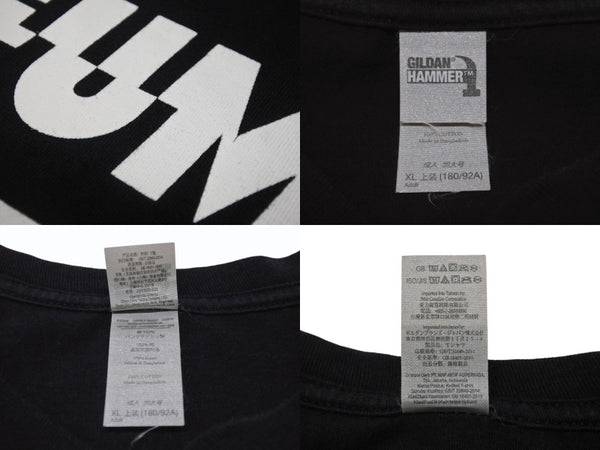 極美品 WAGYU MAFIA 和牛マフィア 堀江貴文 プリント 半袖Ｔシャツ GILDANボディ コットン ブラック サイズXL 中古 4b002501