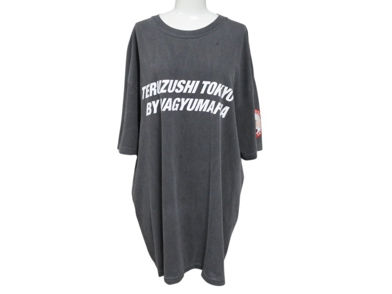TERUZUSHI TOKYO WAGYU MAFIA Teruzushi Wagyu Mafia 2nd Anniversary Souvenir Short Sleeve T-shirt Cotton Black Size XL Good Condition Used 4b002502