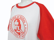 画像をギャラリービューアに読み込む, WAGYU MAFIA 和牛マフィア TERUZUSI 照寿司 リンガーＴコットン ホワイト レッド サイズL 美品 中古 4b002506