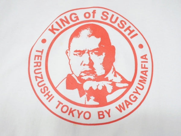WAGYU MAFIA 和牛マフィア TERUZUSI 照寿司 リンガーＴコットン ホワイト レッド サイズL 美品 中古 4b002506