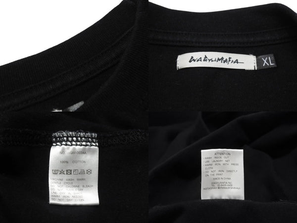 極美品 WAGYU MAFIA CHATEAUBRIAND 和牛マフィア シャトーブリアン 照プリントＴシャツ コットン ブラック サイズXL 中古 4b002507