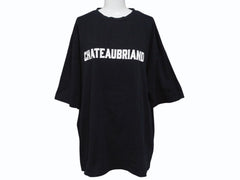 極美品 CHATEAUBRIAND シャトーブリアン WAGYU MAFIA 和牛マフィア ロゴプリント Ｔシャツ コットン ブラック サイズL 中古 4b002508