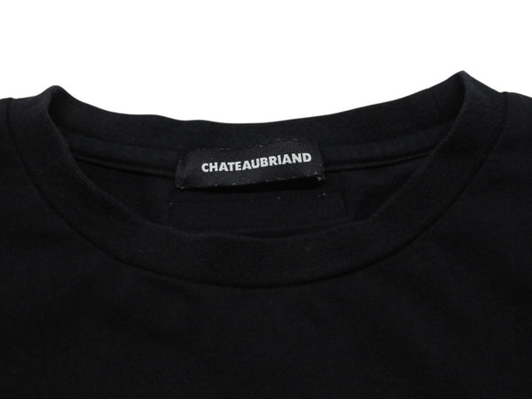 極美品 CHATEAUBRIAND シャトーブリアン WAGYU MAFIA 和牛マフィア ロゴプリント Ｔシャツ コットン ブラック サイズL 中古 4b002508