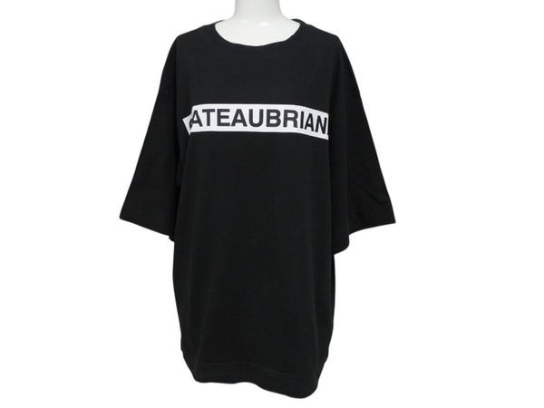 CHATEAUBRIAND シャトーブリアン WAGYU MAFIA 和牛マフィア バックロゴ プリントＴシャツ ブラック コットン サイズL 美品 中古 4b002509