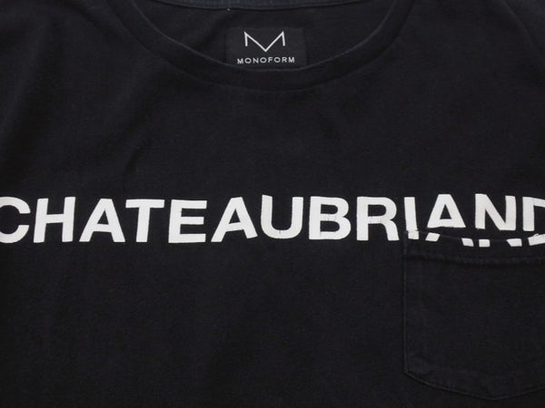 CHATEAUBRIAND WAGYU MAFIA シャトーブリアン 和牛マフィア ポケットＴシャツ コットン ブラック サイズL 美品 中古 4b002511
