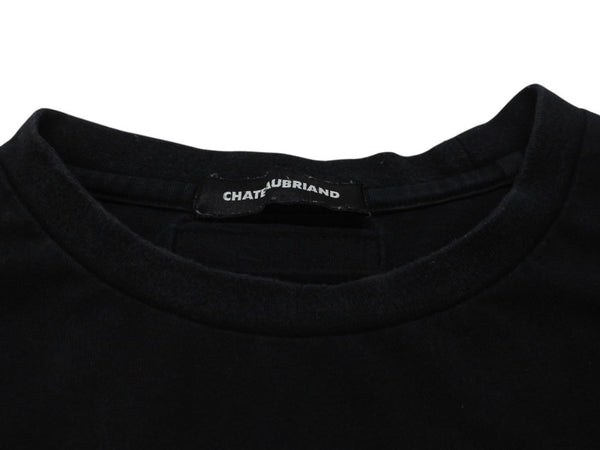 CHATEAUBRIAND シャトーブリアン WAGYU MAFIA 和牛マフィア プリントＴシャツ コットン ブラック サイズL 美品 中古 4b002512