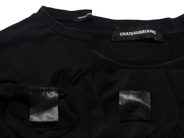 CHATEAUBRIAND シャトーブリアン WAGYU MAFIA 和牛マフィア プリントＴシャツ コットン ブラック サイズL 美品 中古 4b002512