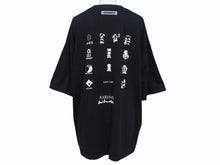 画像をギャラリービューアに読み込む, 極美品 CHATEAUBRIAND シャトーブリアン #onigiriforlove 半袖Ｔシャツ プリント コットン ブラック サイズL 中古 4b002525