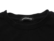画像をギャラリービューアに読み込む, 極美品 CHATEAUBRIAND シャトーブリアン #onigiriforlove 半袖Ｔシャツ プリント コットン ブラック サイズL 中古 4b002525