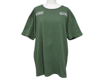 画像をギャラリービューアに読み込む, MASHI NO MASHI TOKYO マシのマシの東京 プリント半袖Ｔシャツ コットン グリーン サイズ2 美品 中古 4b002526