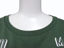 画像をギャラリービューアに読み込む, MASHI NO MASHI TOKYO マシのマシの東京 プリント半袖Ｔシャツ コットン グリーン サイズ2 美品 中古 4b002526