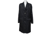 画像をギャラリービューアに読み込む, Christian Dior クリスチャンディオール トレンチコート 4A12088000 ガリアーノ期 ブラック ナイロン ウール 36 美品 中古 4b002533