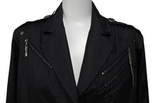 画像をギャラリービューアに読み込む, Christian Dior クリスチャンディオール トレンチコート 4A12088000 ガリアーノ期 ブラック ナイロン ウール 36 美品 中古 4b002533