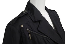 画像をギャラリービューアに読み込む, Christian Dior クリスチャンディオール トレンチコート 4A12088000 ガリアーノ期 ブラック ナイロン ウール 36 美品 中古 4b002533