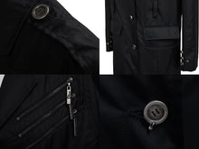 画像をギャラリービューアに読み込む, Christian Dior クリスチャンディオール トレンチコート 4A12088000 ガリアーノ期 ブラック ナイロン ウール 36 美品 中古 4b002533