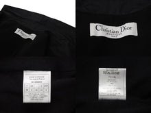 画像をギャラリービューアに読み込む, Christian Dior クリスチャンディオール トレンチコート 4A12088000 ガリアーノ期 ブラック ナイロン ウール 36 美品 中古 4b002533
