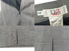 画像をギャラリービューアに読み込む, Christian Dior クリスチャンディオール テーラードジャケット スカート セットアップ グレー グレンチェック柄 サイズ40/6 美品 中古 4b002534