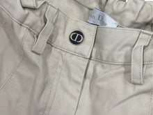Load image into Gallery viewer, Christian Dior クリスチャンディオール パンツ ベージュ 刺繍 CDボタン チノパン コットン 12 美品 中古 4b002535