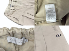 Load image into Gallery viewer, Christian Dior クリスチャンディオール パンツ ベージュ 刺繍 CDボタン チノパン コットン 12 美品 中古 4b002535