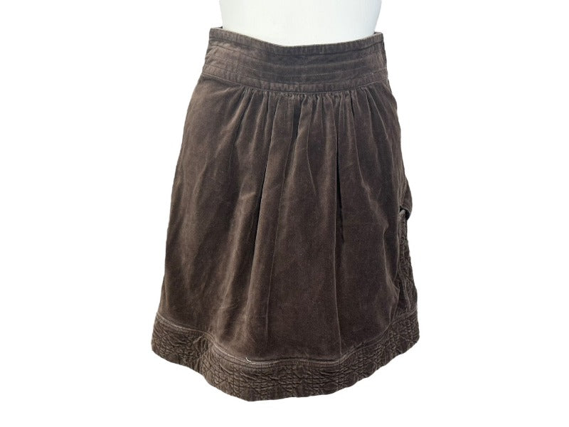 Christian Dior Christian Dior Skirt Brown Cannage Quilted Velor 12A Good Condition Used 4b002536