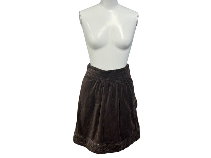 Christian Dior Christian Dior Skirt Brown Cannage Quilted Velor 12A Good Condition Used 4b002536
