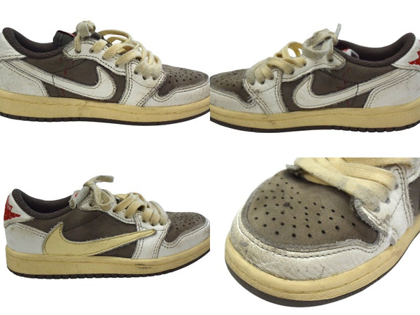 NIKE ナイキ エアジョーダン Air Jordan Travis Scott X Jordan 1 コラボ スニーカー ジュニア キッズ 良品 中古 4b002537
