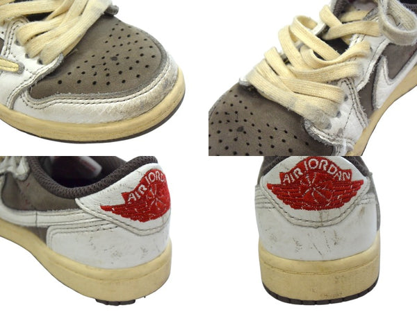 NIKE ナイキ エアジョーダン Air Jordan Travis Scott X Jordan 1 コラボ スニーカー ジュニア キッズ 良品 中古 4b002537