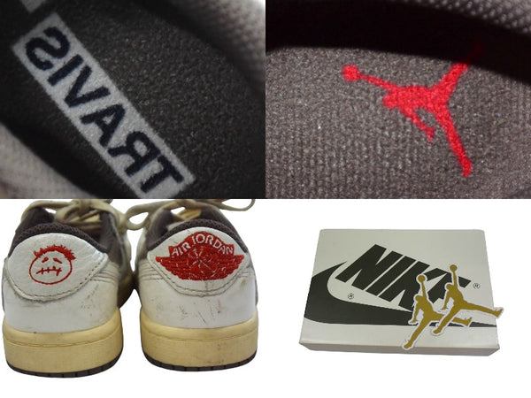NIKE ナイキ エアジョーダン Air Jordan Travis Scott X Jordan 1 コラボ スニーカー ジュニア キッズ 良品 中古 4b002537