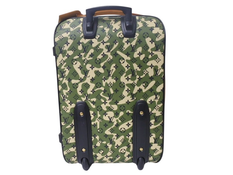 Like new LOUIS VUITTON Pegus 60 carry bag M23333 Monogram Moflage Canvas 2008 Limited Takashi Murakami Used 4b002541
