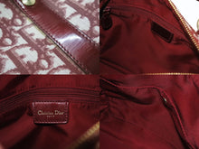 画像をギャラリービューアに読み込む, Christian Dior クリスチャンディオール ハンドバッグ カバン スピーディ 25cm ボストン トロッター レッド ジャガード 美品 中古 4b002543
