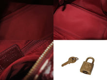 画像をギャラリービューアに読み込む, Christian Dior クリスチャンディオール ハンドバッグ カバン スピーディ 25cm ボストン トロッター レッド ジャガード 美品 中古 4b002543