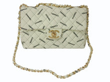 Load image into Gallery viewer, CHANEL シャネル デカマトラッセ30 Sフラップ Wチェーンショルダーバッグ ココマーク キャンバス レザー ゴールド金具 美品 中古 4b002544