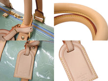 画像をギャラリービューアに読み込む, LOUIS VUITTON ルイヴィトン モノグラムヴェルニ マーサー ボストンバッグ M91001 グリーン 美品 中古 4b002545