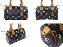 Load image into Gallery viewer, 極美品 LOUIS VUITTON ルイヴィトン ミニスピーディ ハンドバッグ M92644 モノグラムマルチカラー ブラック ゴールド金具 村上隆 中古 4b002549
