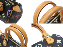 Load image into Gallery viewer, 極美品 LOUIS VUITTON ルイヴィトン ミニスピーディ ハンドバッグ M92644 モノグラムマルチカラー ブラック ゴールド金具 村上隆 中古 4b002549
